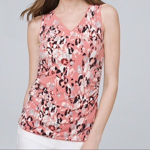 WHBM REVERSIBLE FLORAL/GEO TANK NWT